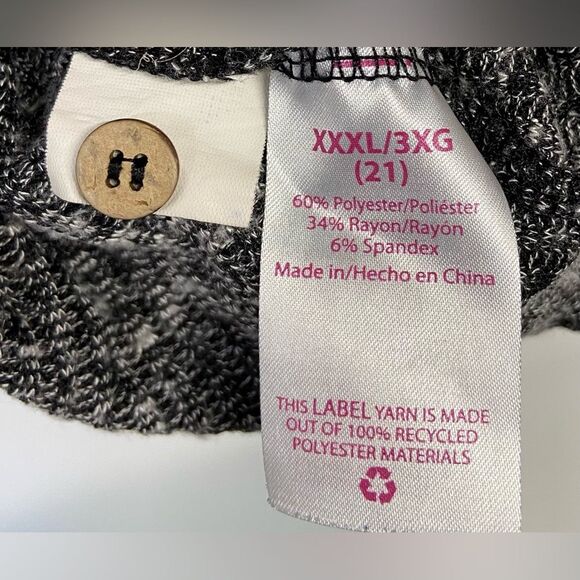 No Boundaries Juniors Black and White Babydoll Top Size XXXL (21) - Picture 6 of 6